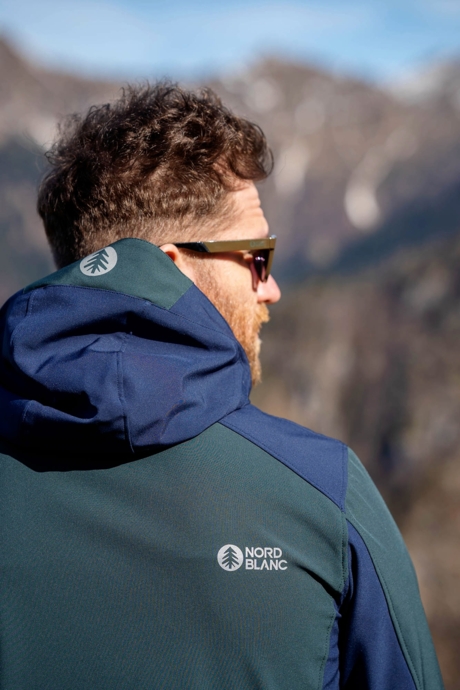 Jachetă impermeabilă ușoara softshell albastră pentru bărbați WHISPERING