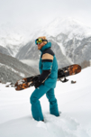 Pantaloni de schi verzi pentru bărbați SNOWCAT