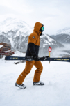 Pantaloni de schi maro pentru bărbați SNOWCAT