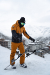 Pantaloni de schi maro pentru bărbați SNOWCAT