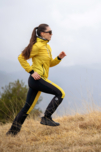 Women's yellow light waterproof softshell pants FINDING