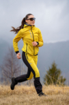 Women's yellow light waterproof softshell pants FINDING