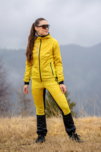 Women's yellow light waterproof softshell pants FINDING